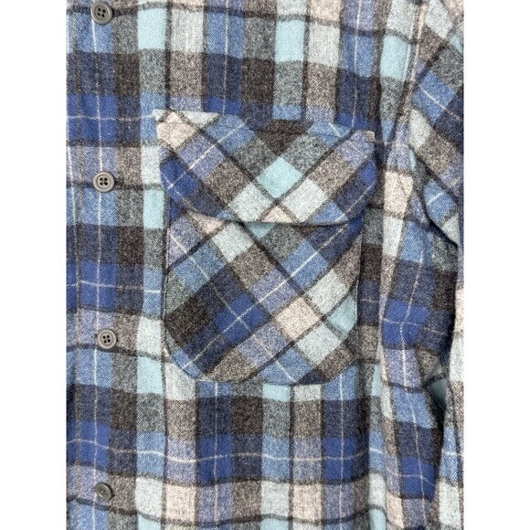 Pendleton Limited Edition Beach Boys Wool Board Shirt Large Blue Plaid *See Pics - Picture 6 of 16